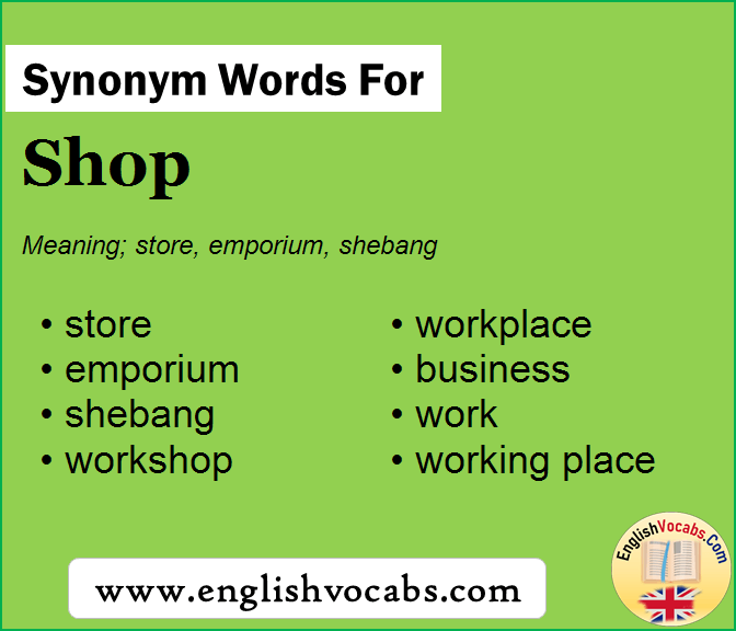 Synonym for Shop, what is synonym word Shop