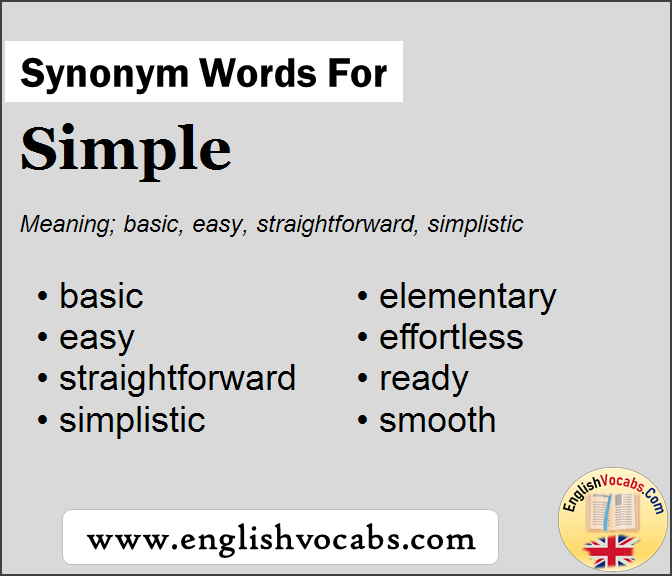Synonym for Simple, what is synonym word Simple