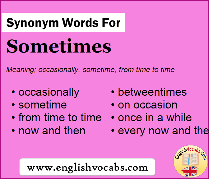 What Is The Synonym Of The Word Sometimes