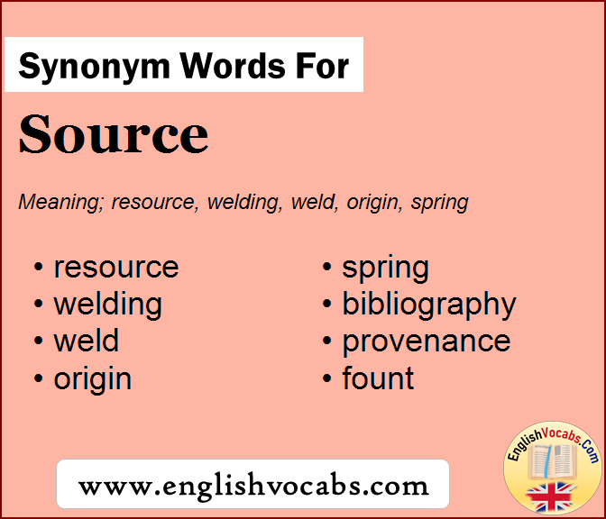 Synonym for Source, what is synonym word Source