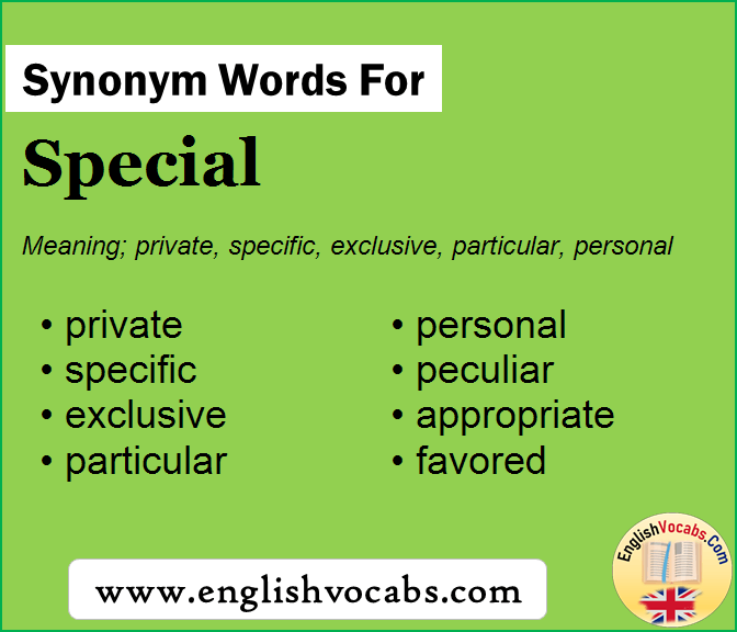 Synonym for Special, what is synonym word Special