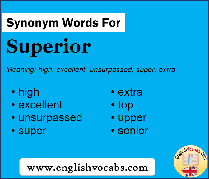 Synonym for Superior, what is synonym word Superior