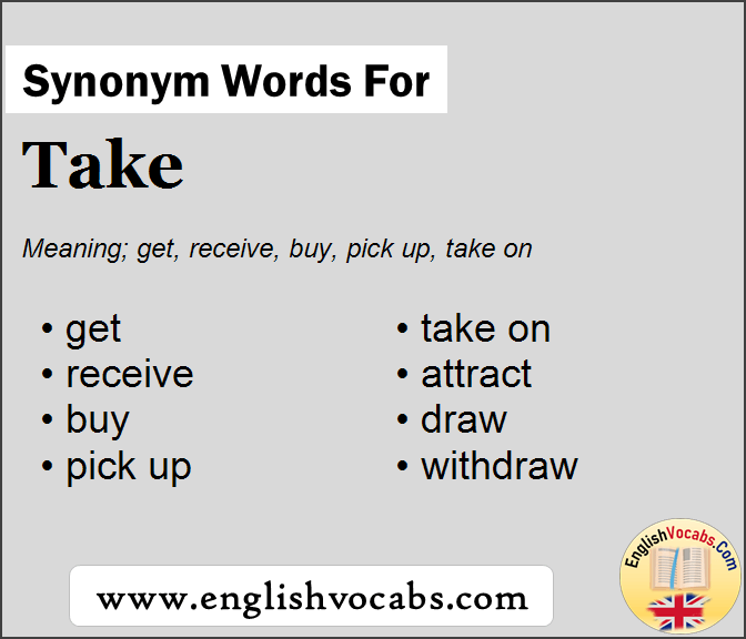 Synonym for Take, what is synonym word Take