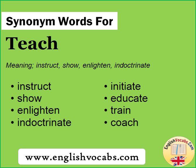 Synonym for Teach, what is synonym word Teach