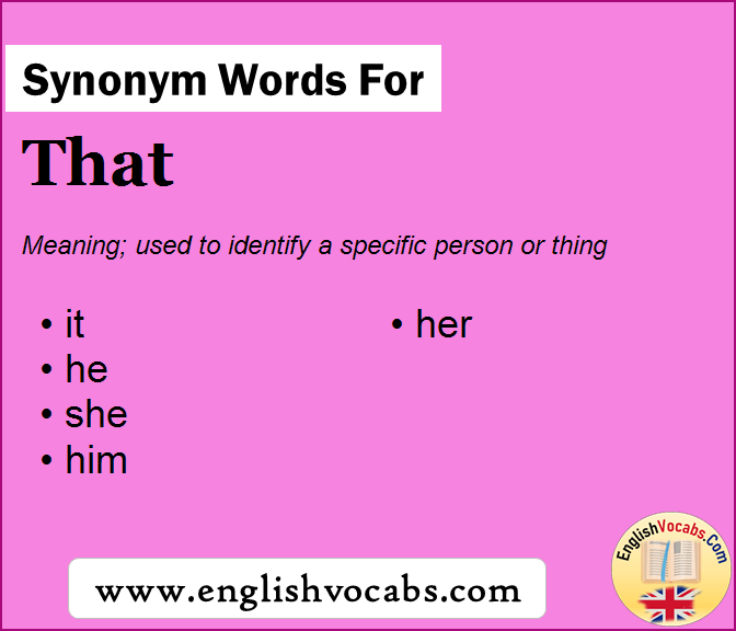 Synonym for That, what is synonym word That