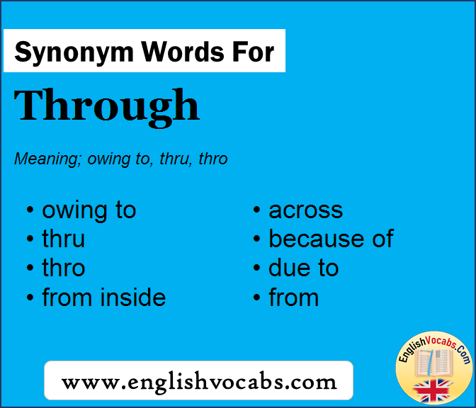 Synonym for Through, what is synonym word Through