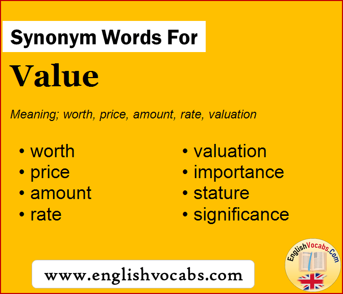 Synonym for Value, what is synonym word Value