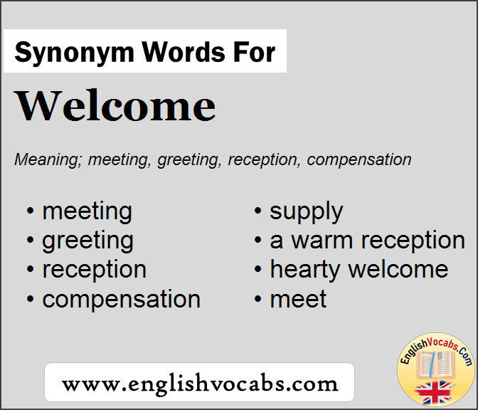 Synonym for Welcome, what is synonym word Welcome
