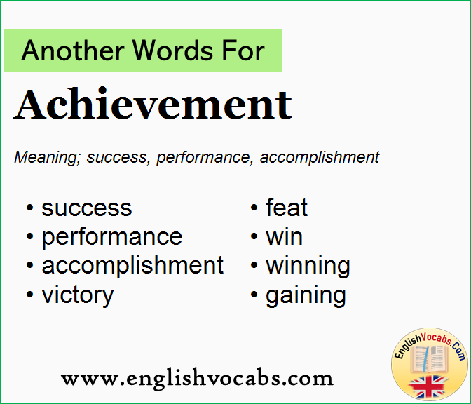 Another word for Achievement, What is another word Achievement