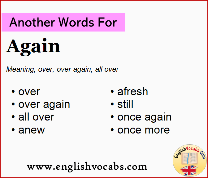 Another word for Again, What is another word Again