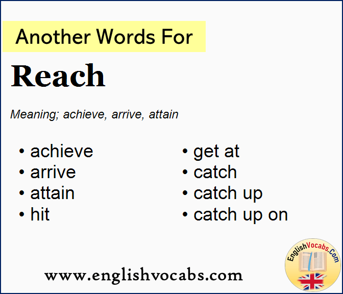Another word for Reach, What is another word Reach