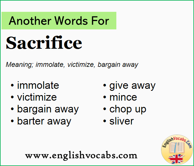 Another word for Sacrifice, What is another word Sacrifice