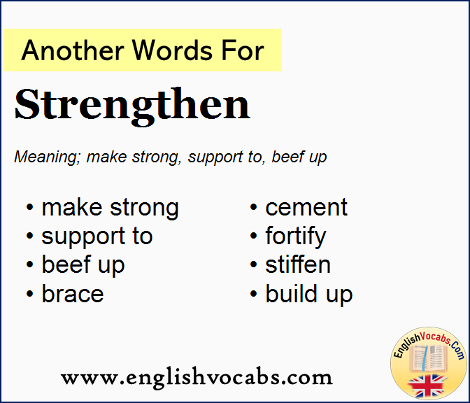 Another word for Strengthen, What is another word Strengthen