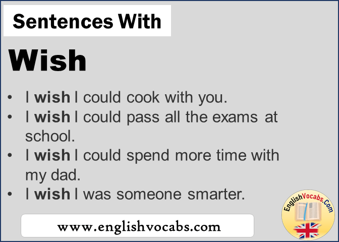 Sentences with Wish, In a sentence Wish