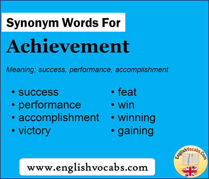 Synonym for Achievement, what is synonym word Achievement