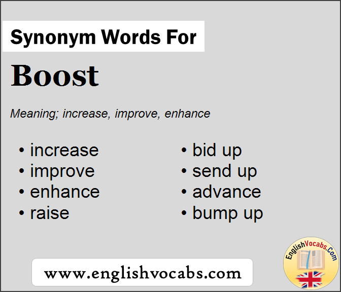 Synonym for Boost, what is synonym word Boost