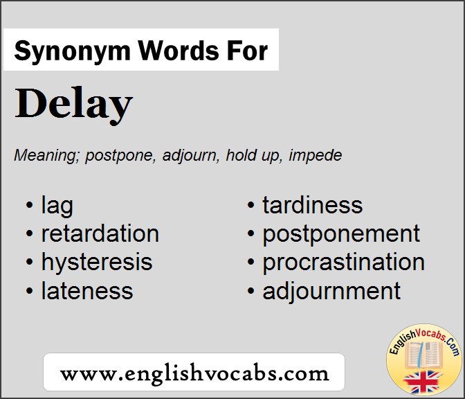 Synonym for Delay, what is synonym word Delay