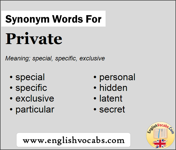 Synonym for Private, what is synonym word Private