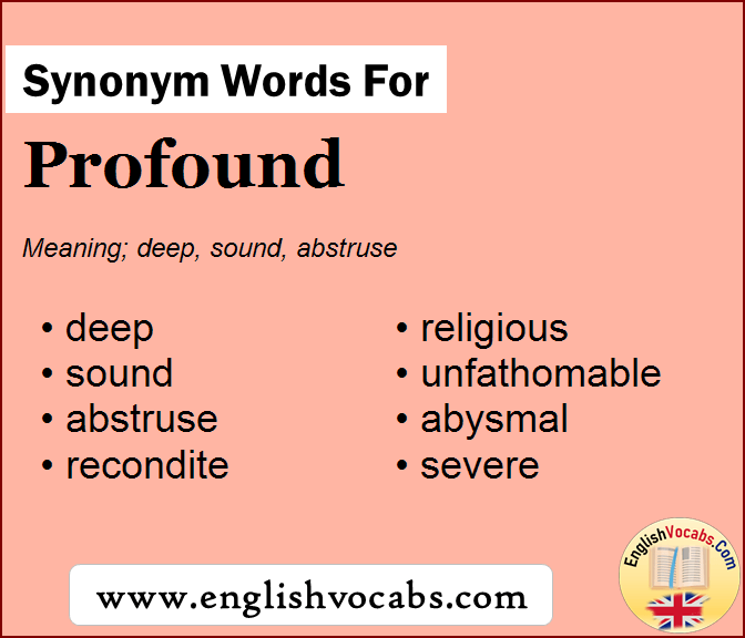 Synonym For Profound What Is Synonym Word Profound English Vocabs