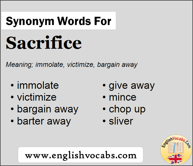 Synonym for Sacrifice, what is synonym word Sacrifice
