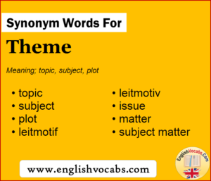 theme essay synonym