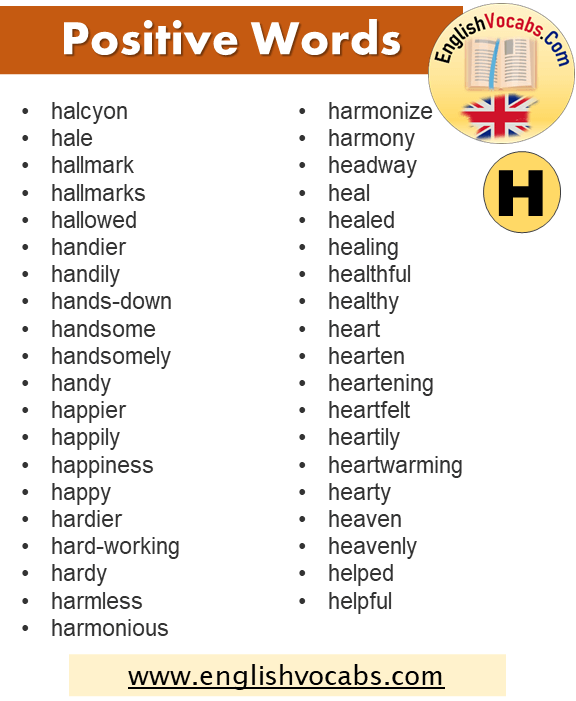 +75 Positive Words That Starts With H