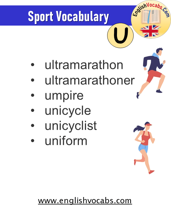 Sports That Start With U, Sports Vocabulary List