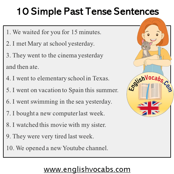10 Simple Past Tense Example Sentences