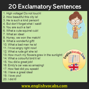 20 Exclamatory Sentences Examples - English Vocabs