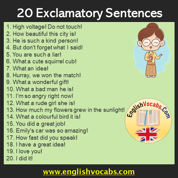 20 Exclamatory Sentences Examples