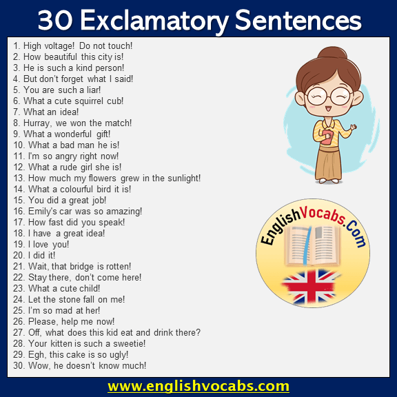 30 Exclamatory Sentences Examples
